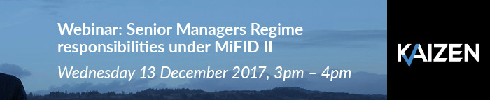 Listen now: Webinar – Senior Managers Regime responsibilities under MiFID II